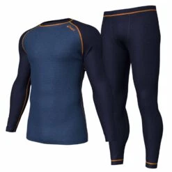 Halti Neva Mens Merino Base Layer Set Estate Blue